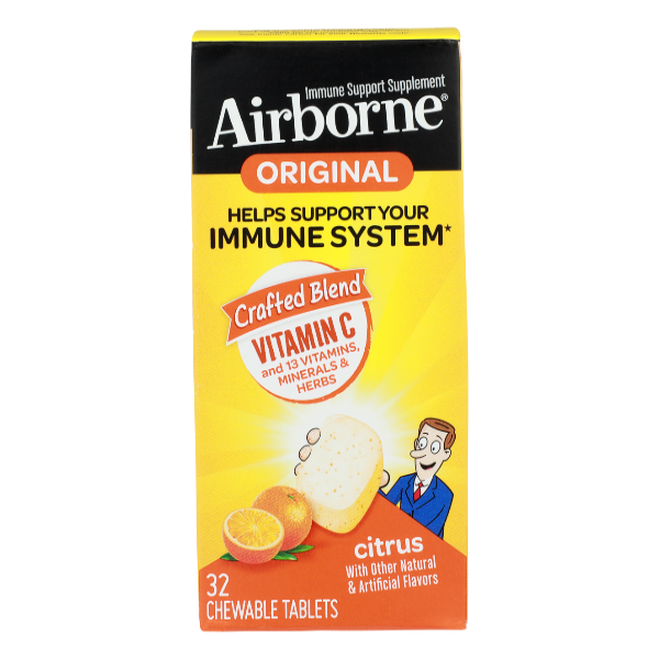Airborne  Citrus Chew Tabs - 32 Each