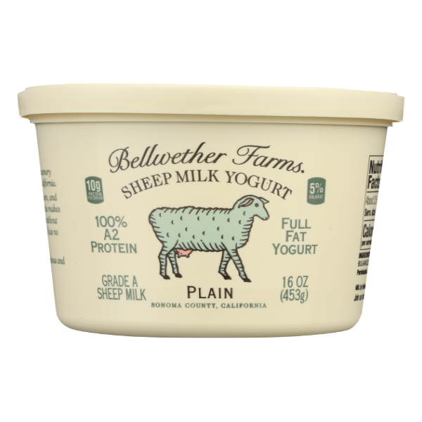 Bellwether Farms Plain Sheep Milk Yogurt Full Fat A2 Protein - 16 Fluid ounce