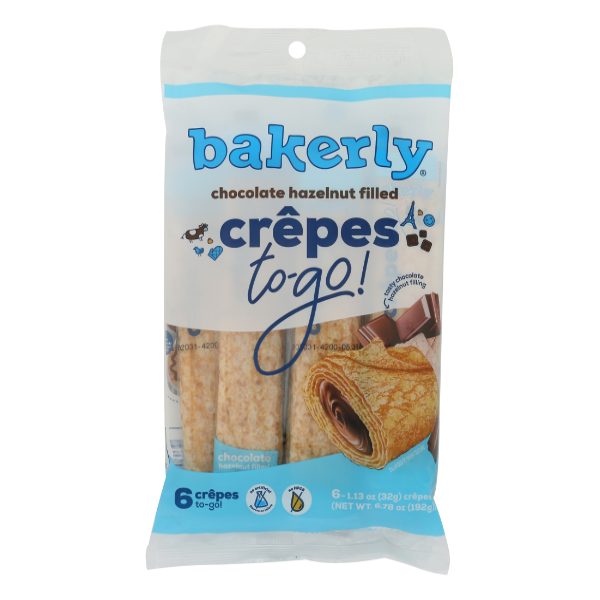 Bakerly Chocolate Filled Crepes - 6.78 Ounce