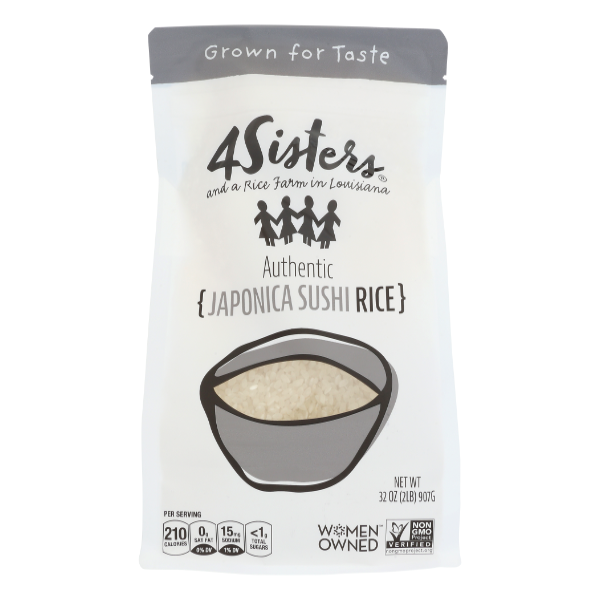 4sisters Authentic Japonica Sushi Rice - 2 Pound
