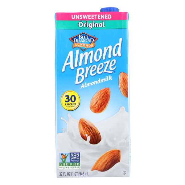 Blue Diamond Almond Breeze Original Unsweetened Almond Milk - 32 Fluid ounce