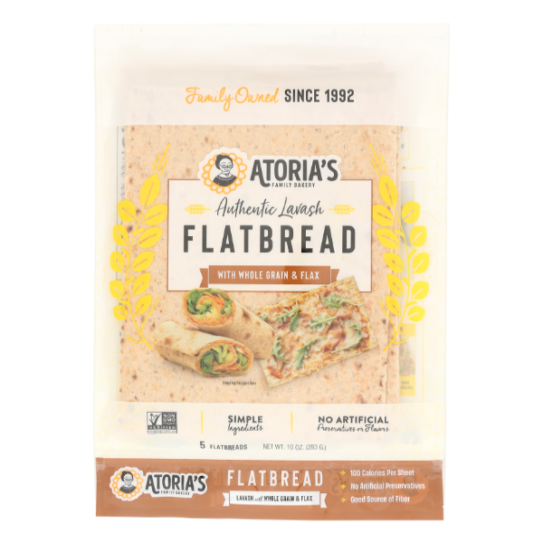 Atoria's Whole Grain & Flax Lavash - 10 Ounce