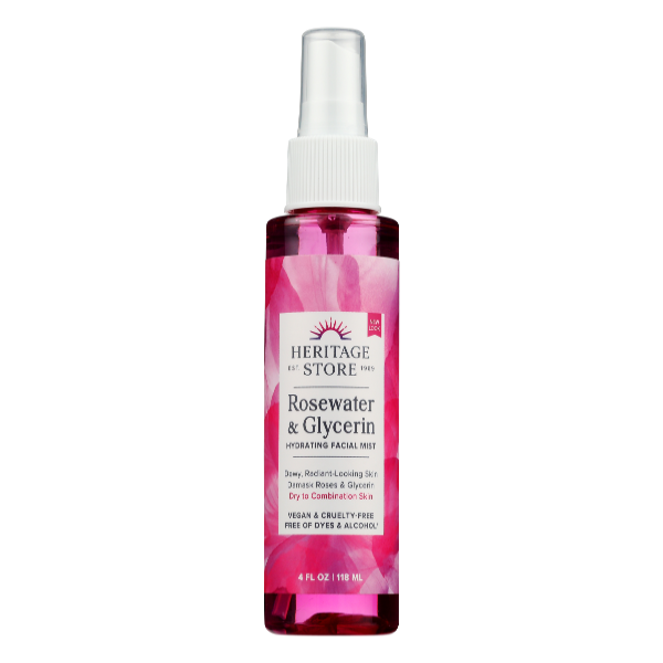 Heritage Store Rosewater & Glycerin Hydrating Facial Mist - 4 Fluid ounce