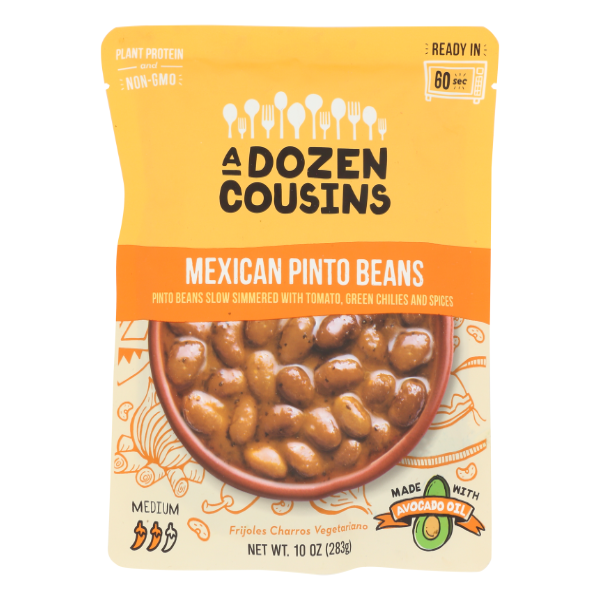 A Dozen Cousins Ready To Eat Mexican Cowboy Pinto Beans - 10 Ounce