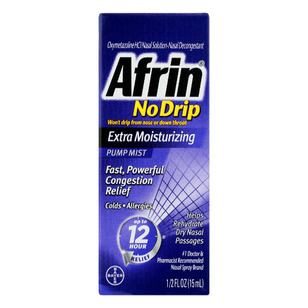 Afrin No Drip Extra Moisturizing Nasal Spray - 0.5 Fluid ounce