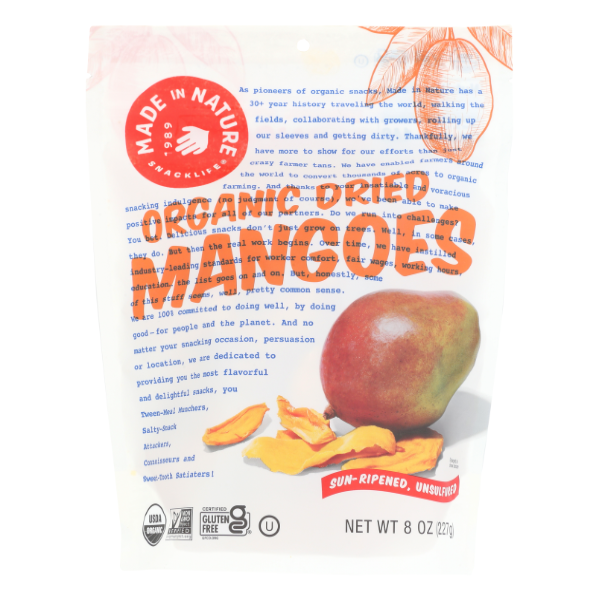 Made In Nature Dried Fruit Mango - 8 Ounce