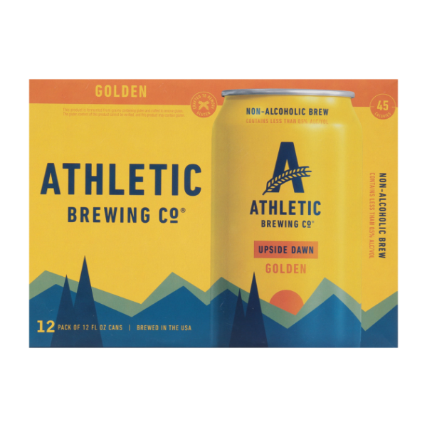 Athletic Brewing Co. Non-alcoholic Golden Upside Dawn 12 Pack - 12 Fl Oz Cans - 144 Fluid ounce
