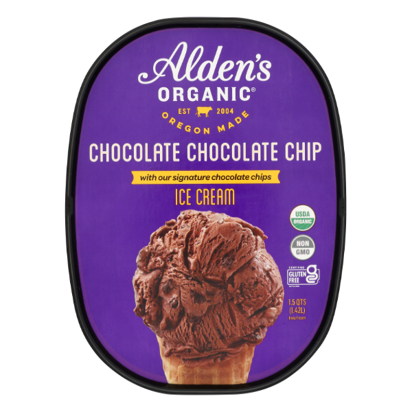 Alden's Organic Chocolate Chip Ice Cream - 48 Fluid ounce
