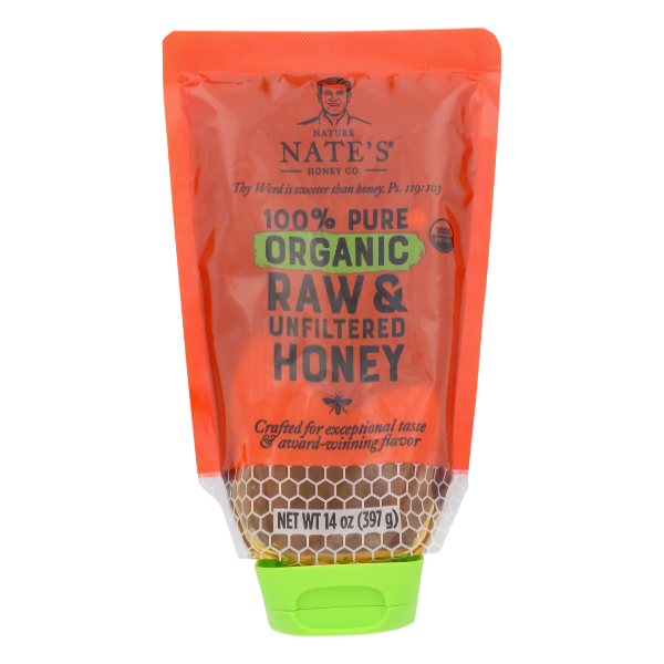 Nature Nate's Organic Honey Pouch - 14 Ounce