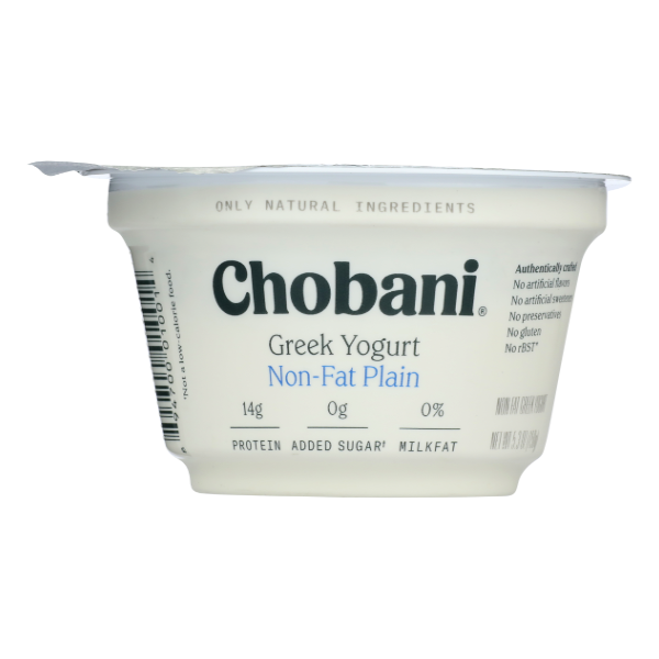 Chobani Non-fat Plain Greek Yogurt - 5.3 Fluid ounce