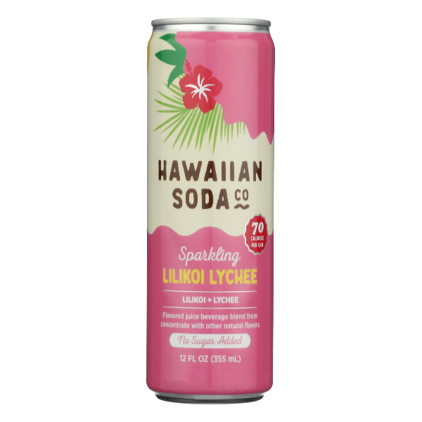 Hawaiian Soda Co Sparkling Lilikoi Lychee Juice - 12 Fluid ounce