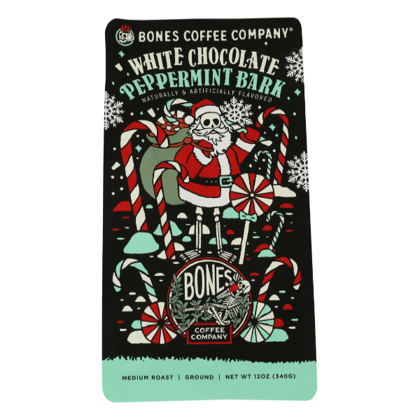 Bones Coffee Company Coffee Wh Cho Pprmnt Brk - 12 Ounce
