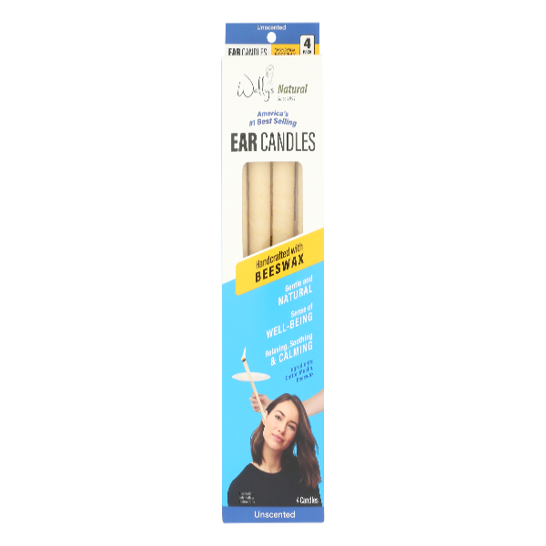 Wally's Natural Ear Candles Beeswax Plain - 4 Each