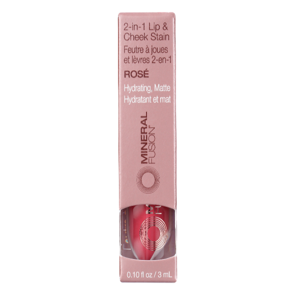 Mineral Fusion 2-in-1 Lip & Cheek Stain Rose - 0.1 Ounce