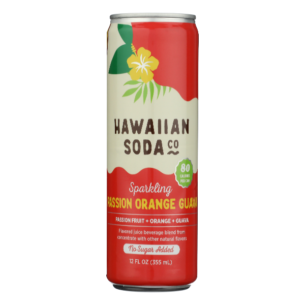 Hawaiian Soda Co Sparkling Passion Orange Guava Juice - 12 Fluid ounce