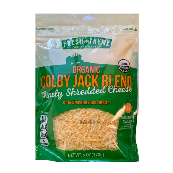 Fresh Thyme Organic Finely Shredded Colby Jack Cheese - 6 Ounce