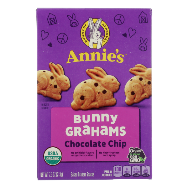 Annie's Organic Chocolate Chip Bunny Grahams - 7.5 Ounce
