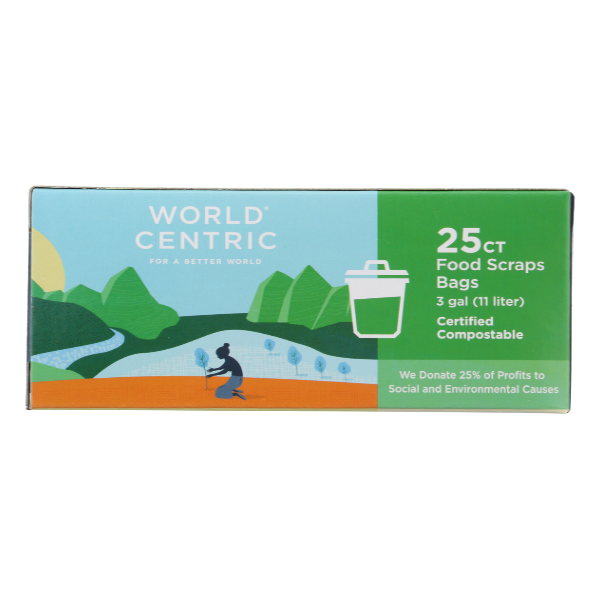 World Centric Bag Compost Waste 3gal - 25 Each