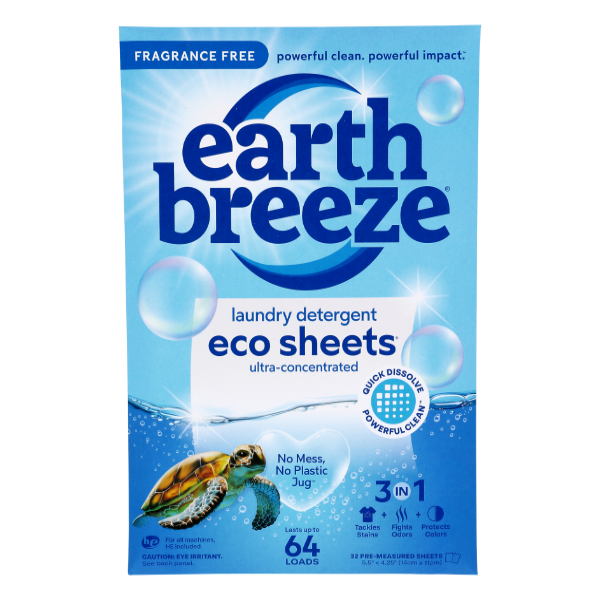 Earth Breeze Laundry Sheets Ff 64ld - 32 Each