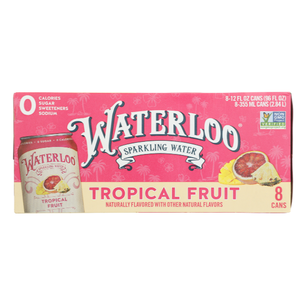 Waterloo Tropical Fruit Sparkling Water 8pk - 96 Fluid ounce