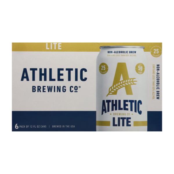 Athletic Brewing Co. Non-alcoholic Lite Lager 6 Pack - 12 Fl Oz Cans - 72 Fluid ounce