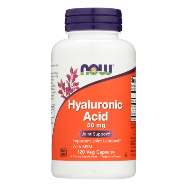 Now Foods Hyaluronic Acid 50mg + Msm - 120 Each