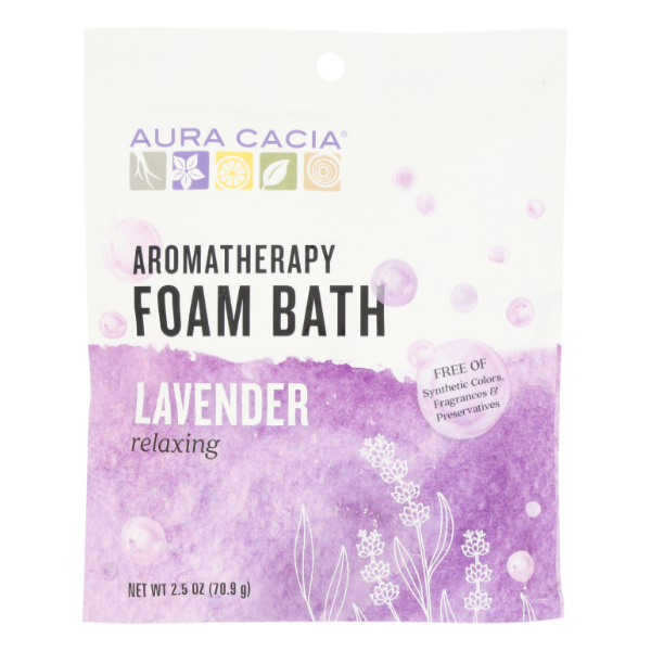 Aura Cacia Relaxing Lavender Aromatherapy Foam Bath - 2.5 Ounce