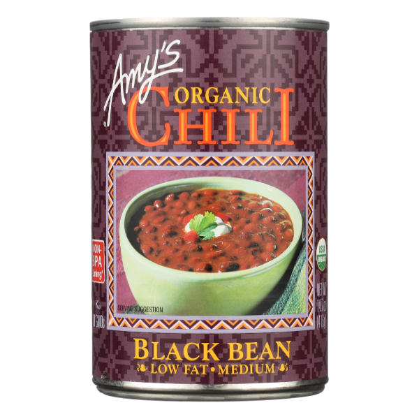 Amy's Organic Low Fat Black Bean Chili - 14.7 Ounce
