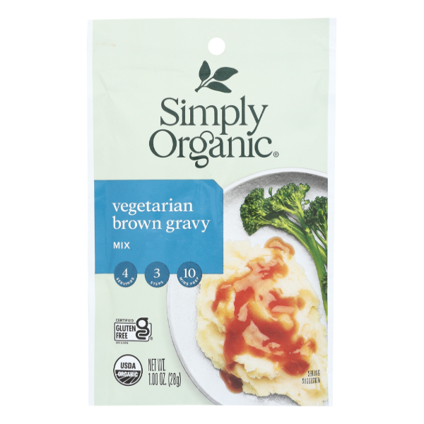 Simply Organic Vegetarian Brown Gravy Seasoning Mix - 1 Ounce