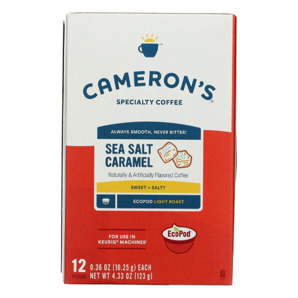 Cameron's Coffee Sea Salt Caramel Single Serve Eco-pods 12ct - 4.33 Ounce