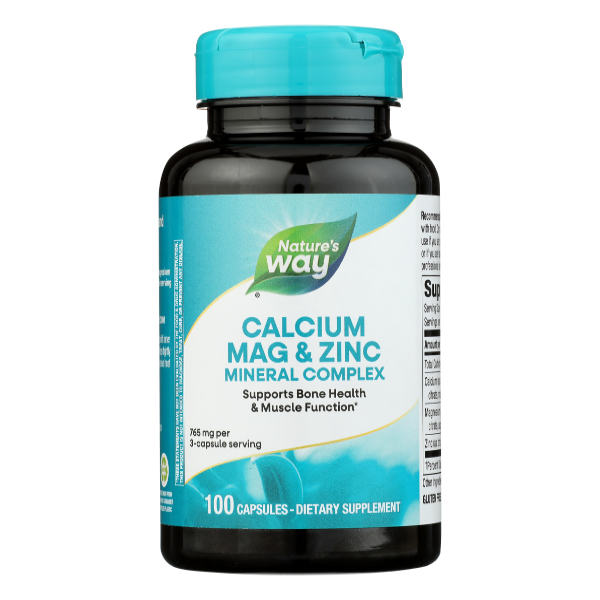 Nature's Way Calcium Magnesium & Zinc Mineral Complex Dietary Supplement - 100 Each