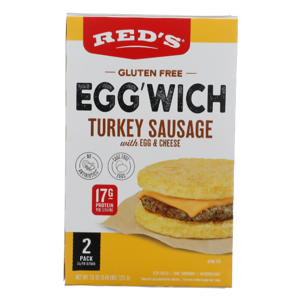 Reds Turkey Sausage Egg And Cheese Eggwich - 7.8 Ounce