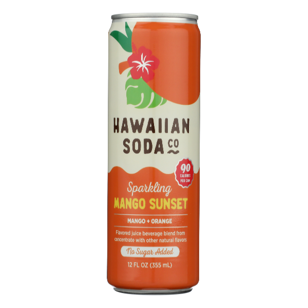 Hawaiian Soda Co Sparkling Mango Sunset Juice - 12 Fluid ounce