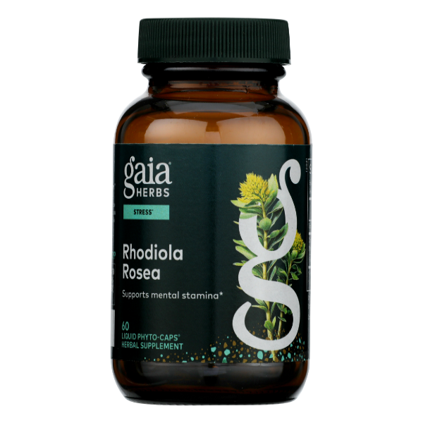 Gaia Herbs Rhodiola Rosea Stress Relief Herbal Supplement - 60 Each