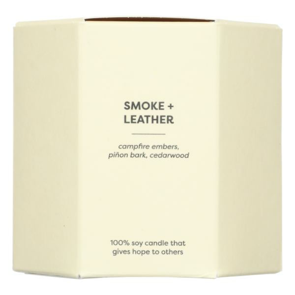 Calyan Wax Co Smoke And Leather Soy Candle In Glass Tumbler - 8.8 Ounce