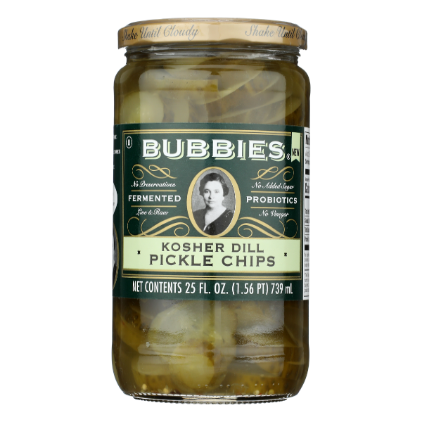 Bubbies Kosher Dill Pickle Chips - 25 Fluid ounce